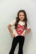 Heart Lace Love Always Cream Top
