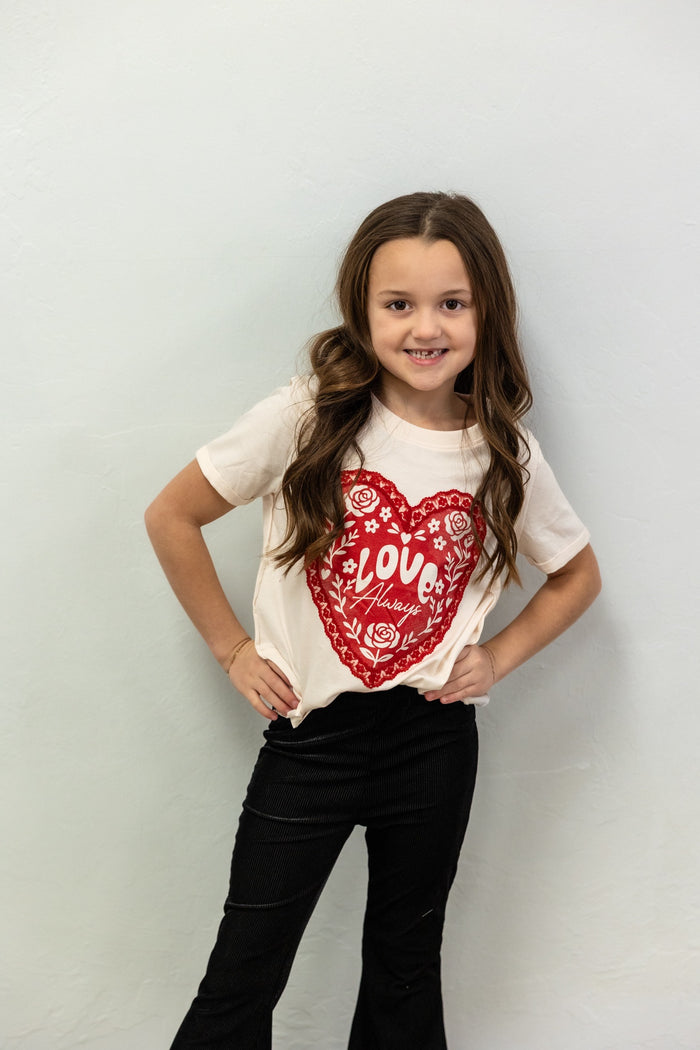 Heart Lace Love Always Cream Top