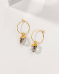 Herkimer (Diamond) Quartz Mini Hoops