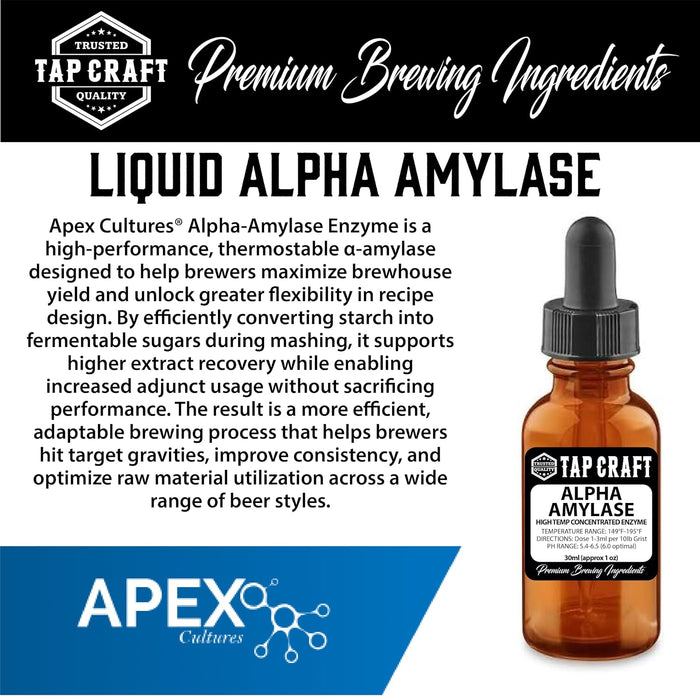 High Temperature Liquid Alpha Amylase Enzyme 1oz
