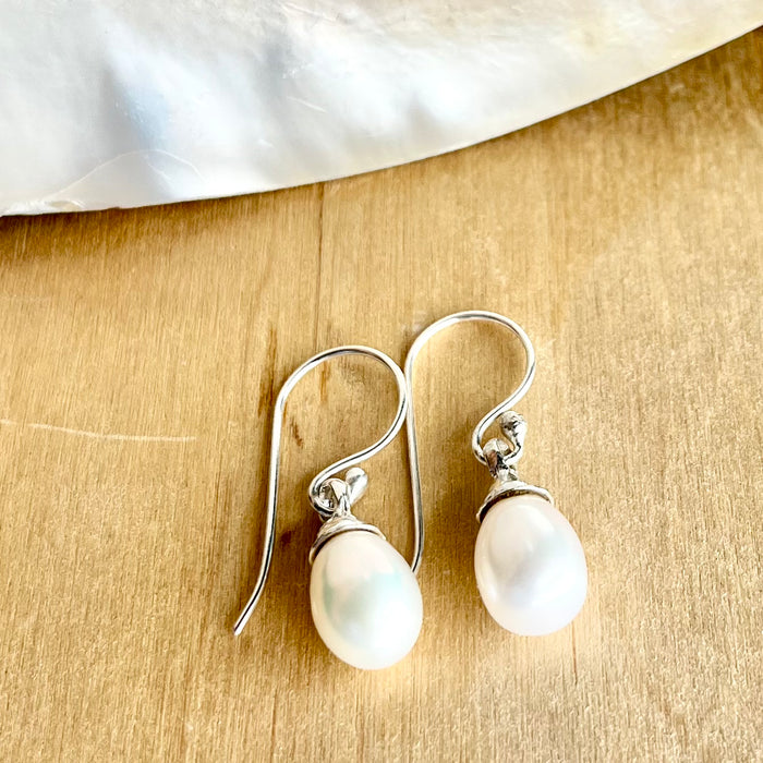 Bell Drop Pearl Earrings