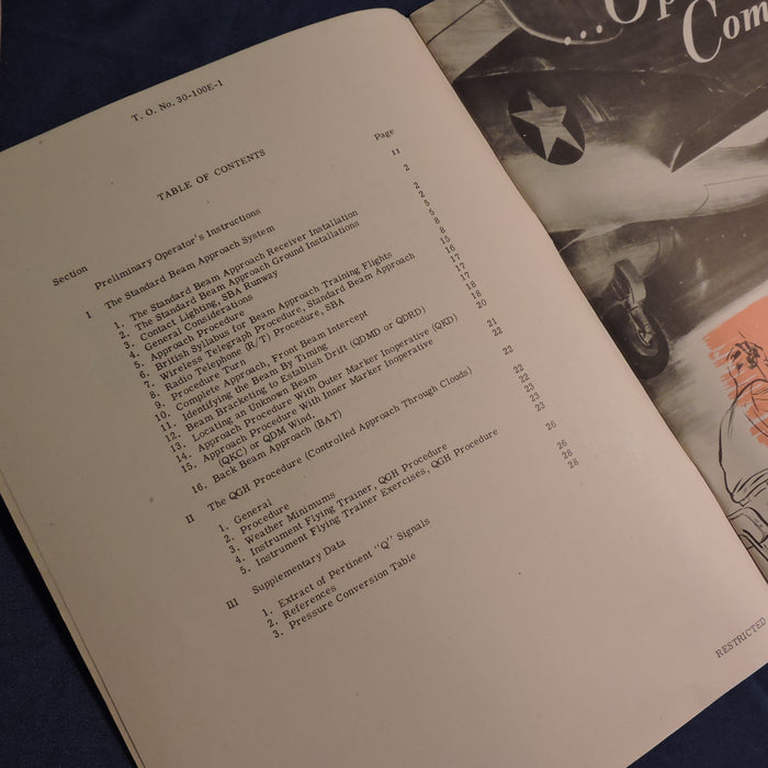 Instrument Flying Manuals, Set of 2, Beam and Instrument Approach System 1943