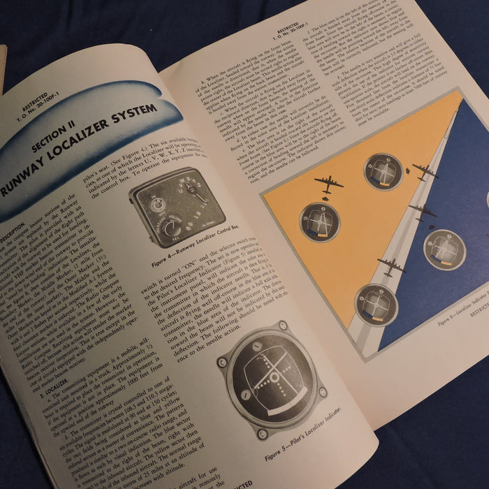 Instrument Flying Manuals, Set of 2, Beam and Instrument Approach System 1943