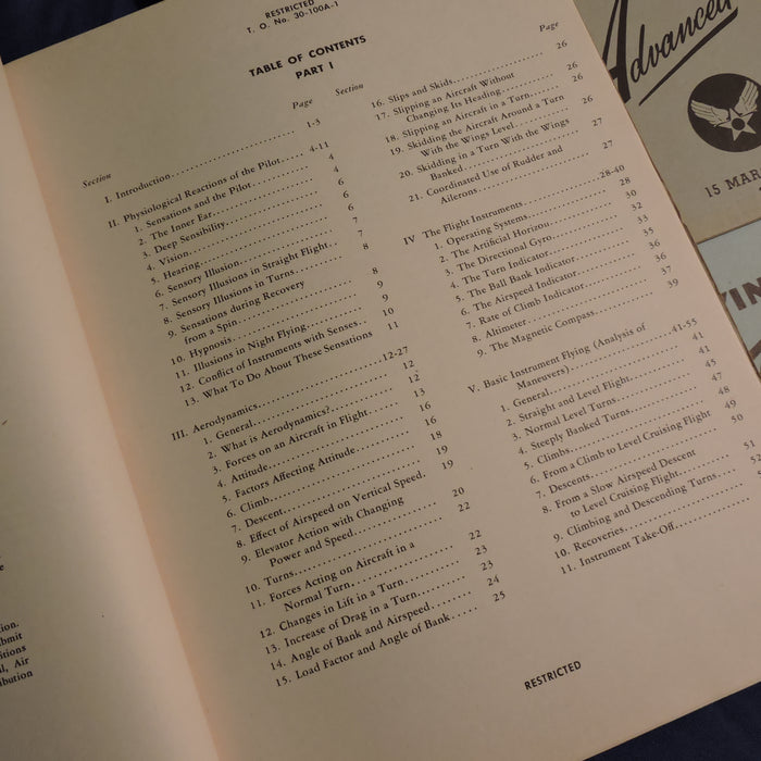 Instrument Flying Training Manuals, Set of 4, USAAF WWII