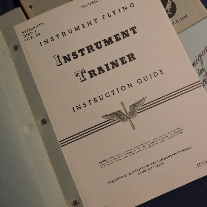 Instrument Flying Training Manuals, Set of 4, USAAF WWII