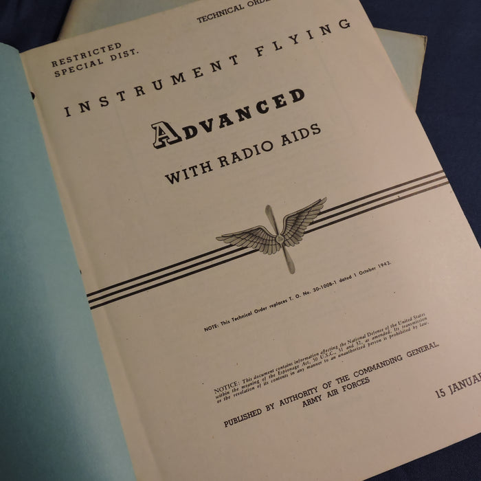 Instrument Flying Training Manuals, Set of 4, USAAF WWII