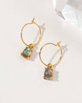 Labradorite Airy Hoop Earrings