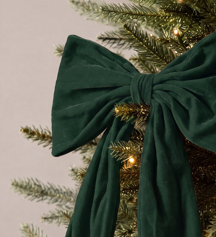 Large green bow