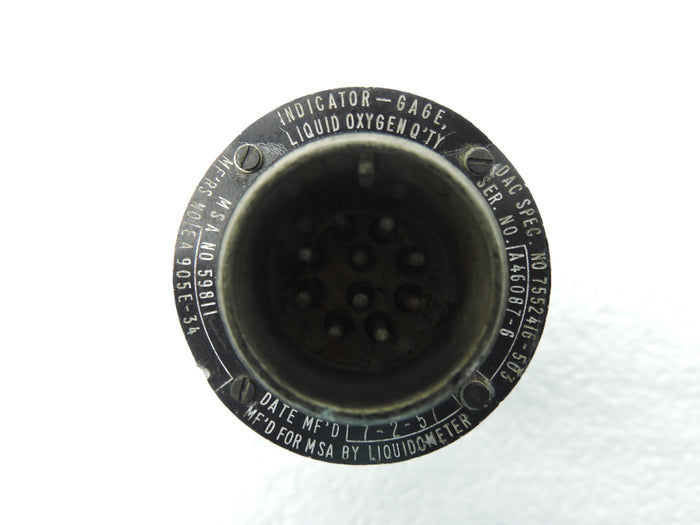 Liquid Oxygen Quantity Indicator, A3 Skywarrior, Liquidometer EA905E-34