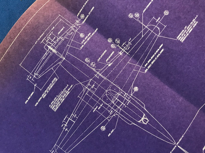 Lockheed P-80 Fighter Blueprint, General Arrangement, 1949