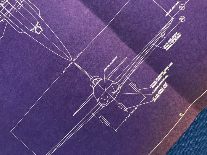 Lockheed P-80 Fighter Blueprint, General Arrangement, 1949