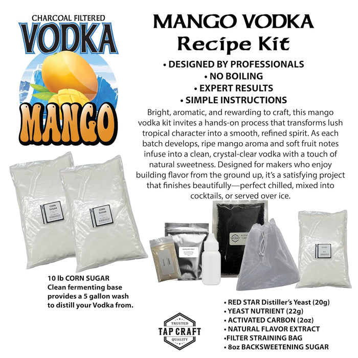Mango Vodka Making Recipe Kit, Home Distilling