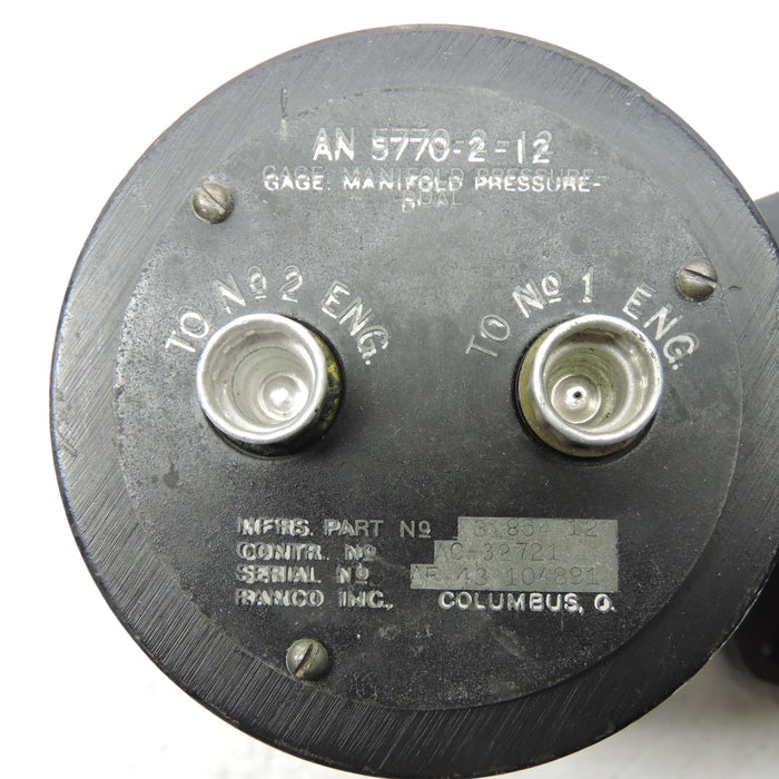 Manifold Pressure, Dual, Set for 4-Engine Aircraft, AN5770-2, D-11
