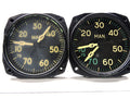 Manifold Pressure Gauge Set, Dual Engine, for 4 Engine Aircraft, Bendix, Constellation