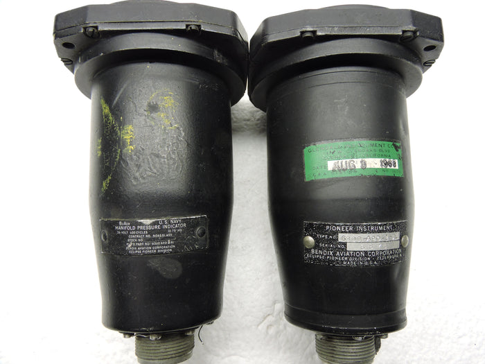Manifold Pressure Gauge Set, Dual Engine, for 4 Engine Aircraft, Bendix, Constellation