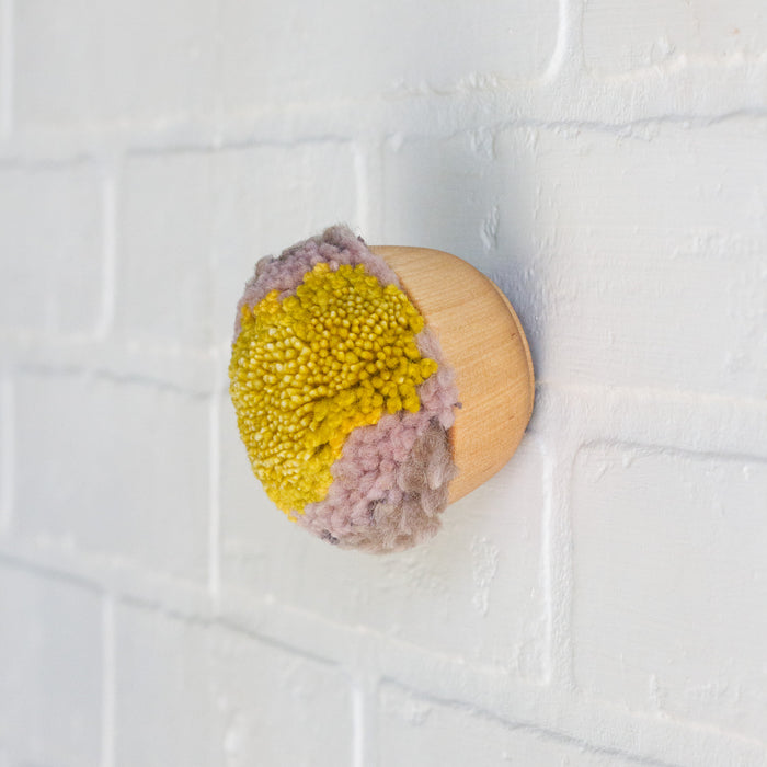 Mini Puff | Chartreuse, Mauve and Taupe