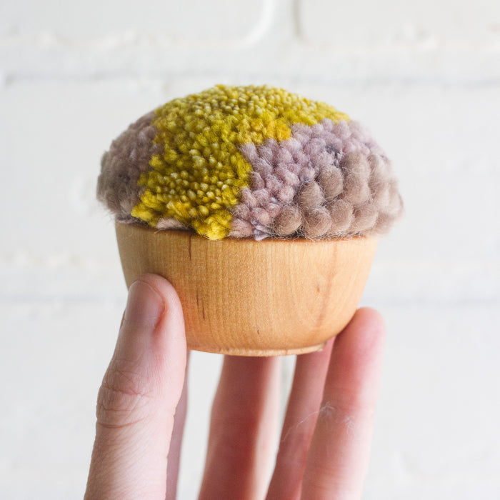 Mini Puff | Chartreuse, Mauve and Taupe