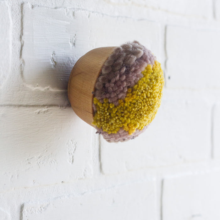 Mini Puff | Chartreuse, Mauve and Taupe