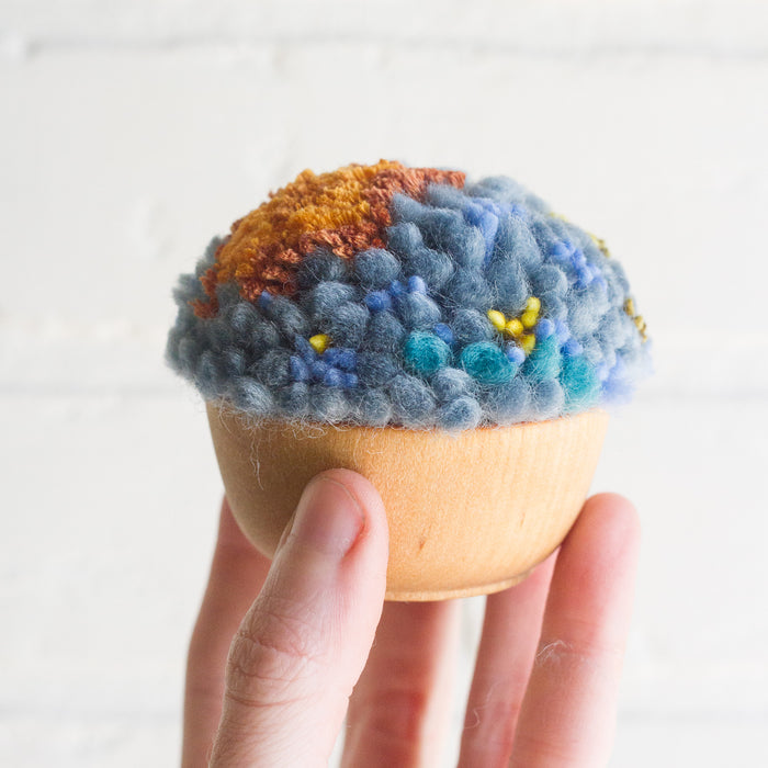 Mini Puff | Orange, Blues, Chartreuse and Green