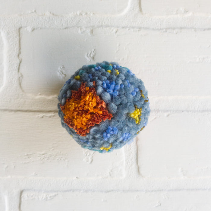 Mini Puff | Orange, Blues, Chartreuse and Green