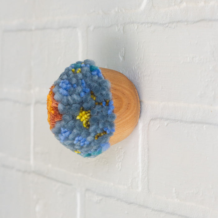 Mini Puff | Orange, Blues, Chartreuse and Green