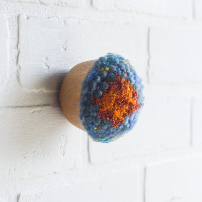 Mini Puff | Orange, Blues, Chartreuse and Green