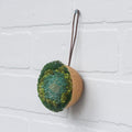 Mini Puff Ornament | Fiber Sculpture, Green