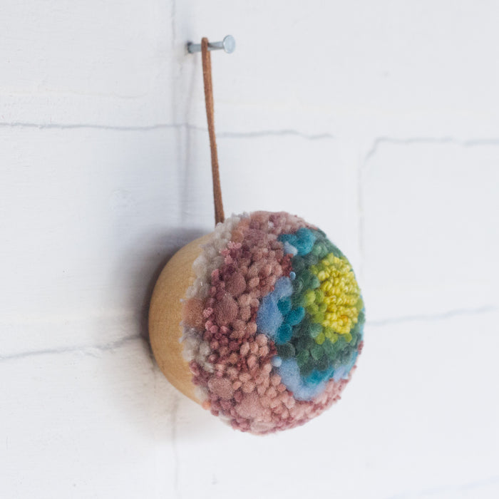 Mini Puff Ornament | Pink Rainbow