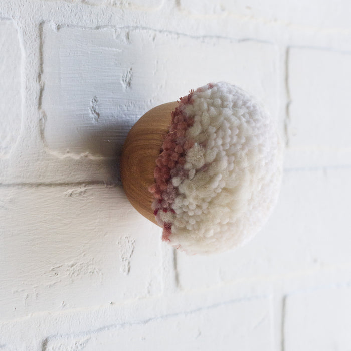 Mini Puff | White with Pink Edges