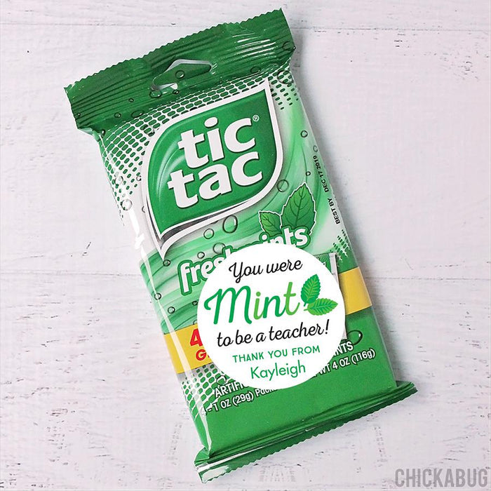 "Mint To Be a Teacher" Appreciation Stickers