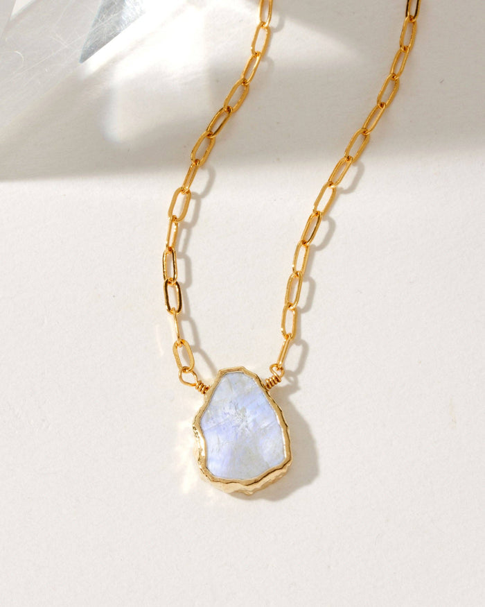 Moonstone Chain Link Necklace