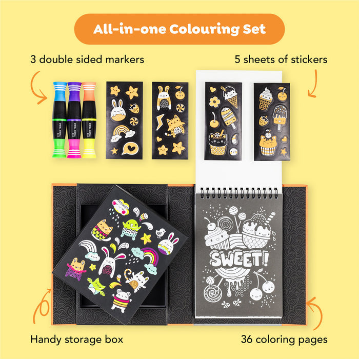 Neon Coloring Set -Glow Friends