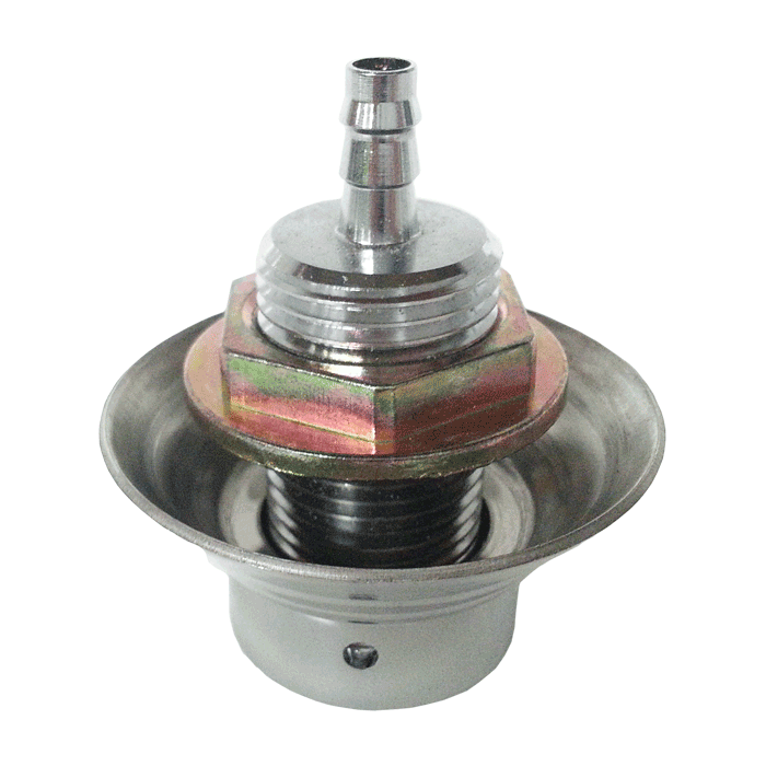 Nipple Shank - 1 3/4" Length x 3/16" Bore [Chrome] w/ Stainless Steel Flange