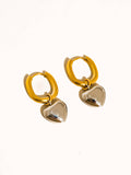 Noor Gold Non-Tarnish Two Tone Heart Earring