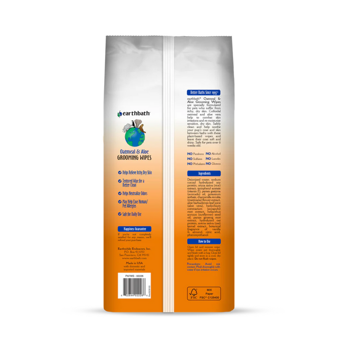Oatmeal and Aloe Grooming Wipes