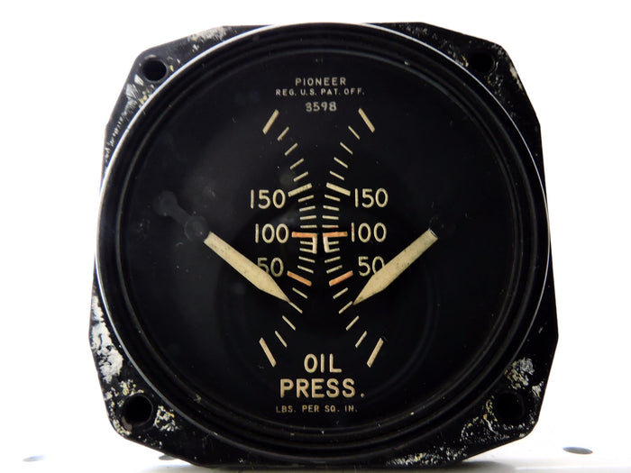 Oil Pressure, Dual, Supercharger Sump, Bendix Magnesyn, C-121 Lockheed Constellation