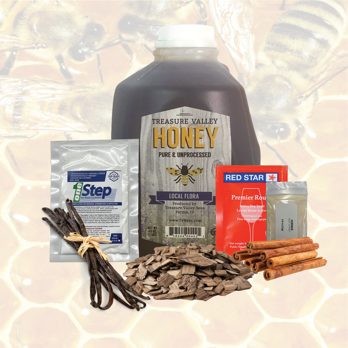 One Gallon Cinnamon, Vanilla and Oak Mead Making Refill Recipe Kit
