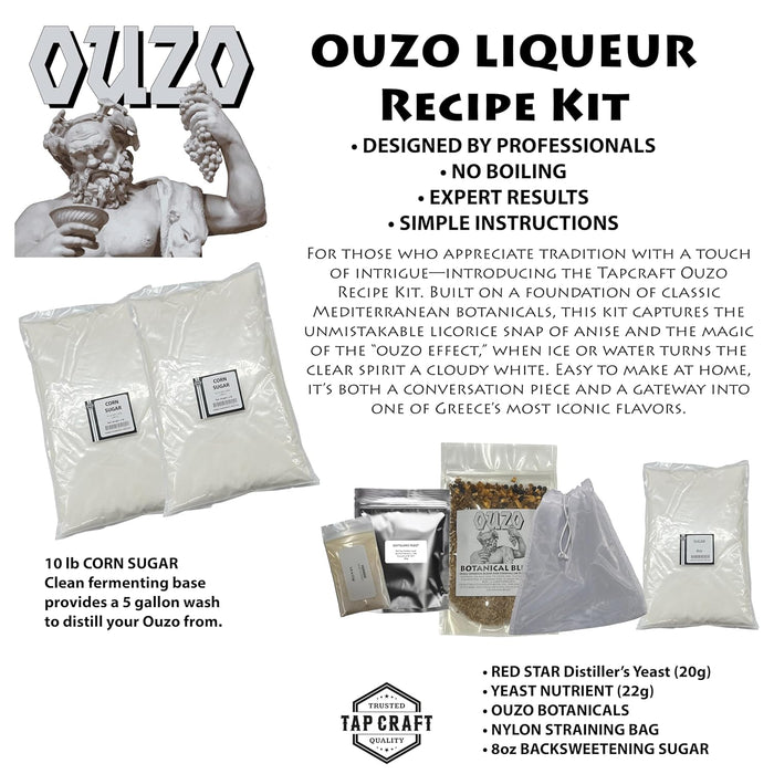 Ouzo Recipe Kit – Greek Anise Liqueur Spirit Making Kit