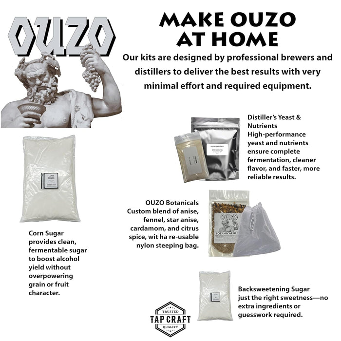 Ouzo Recipe Kit – Greek Anise Liqueur Spirit Making Kit