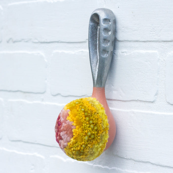Oversized Ice Cream Scoop Puff | Mauve + Mustard in Peach Scoop