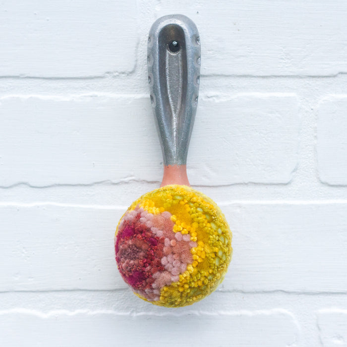 Oversized Ice Cream Scoop Puff | Mauve + Mustard in Peach Scoop