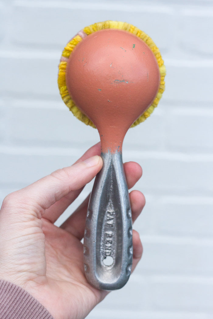 Oversized Ice Cream Scoop Puff | Mauve + Mustard in Peach Scoop