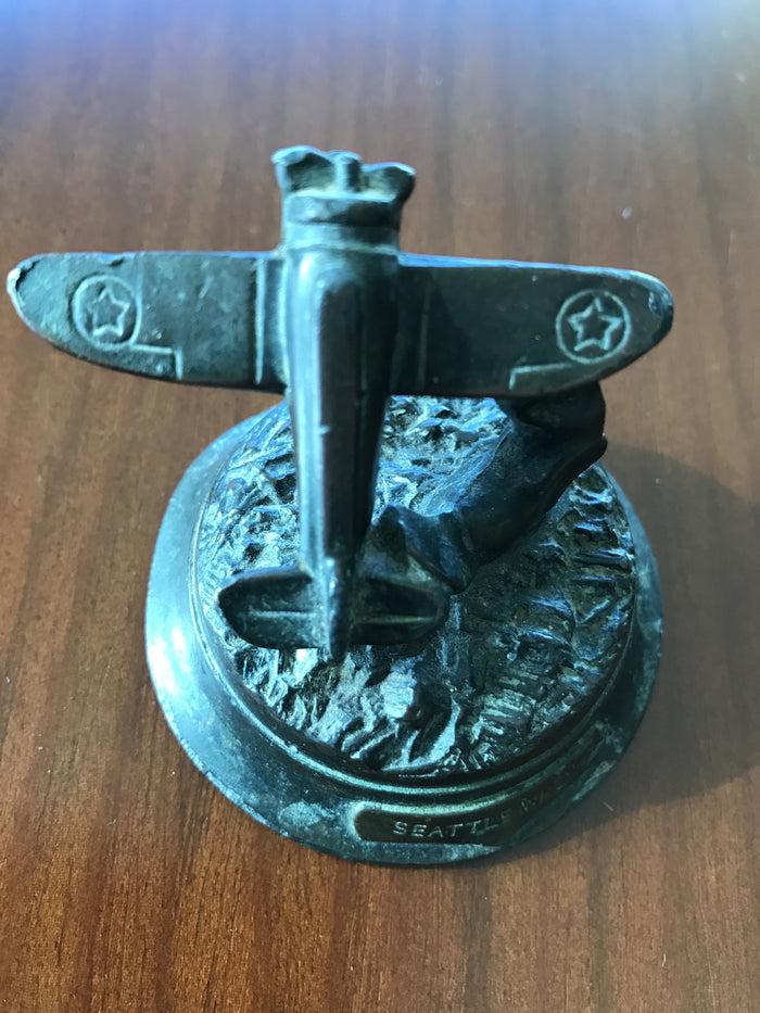 P-26 Peashooter Aircraft Bronze Statue, Seattle Souvenir
