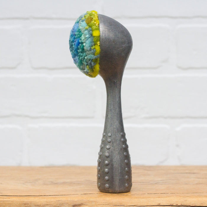 Polka Dot Scoop Puff | Aqua + Lime