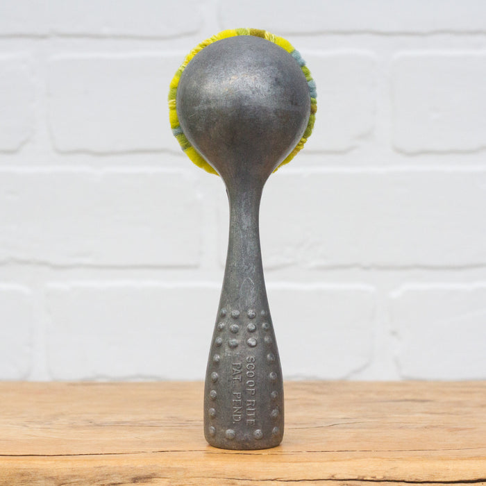 Polka Dot Scoop Puff | Aqua + Lime
