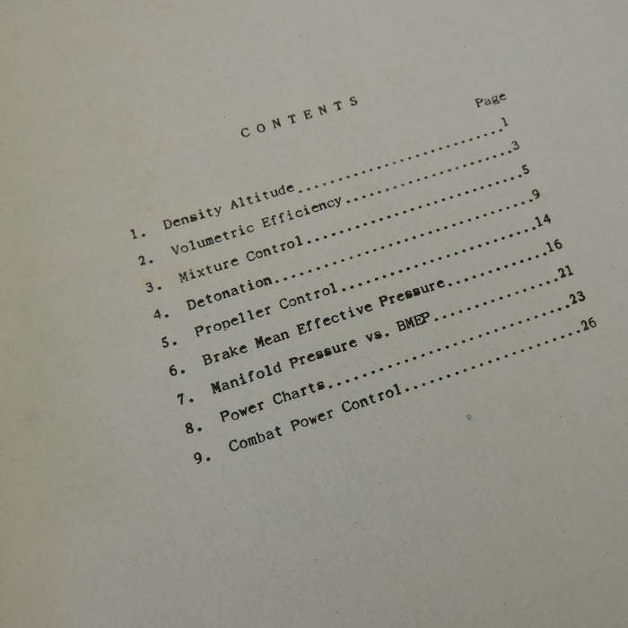 Power Considerations, Naval Air Training Command, Oct 1945