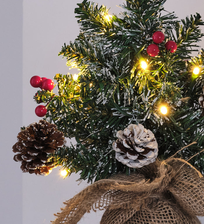 Pre-Lit Artificial 1ft Creston Tree