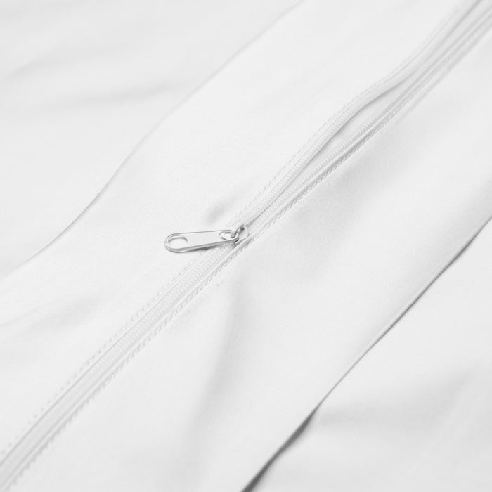 Close-up of the Premium Touch Bed Linens Duvet Cover in white