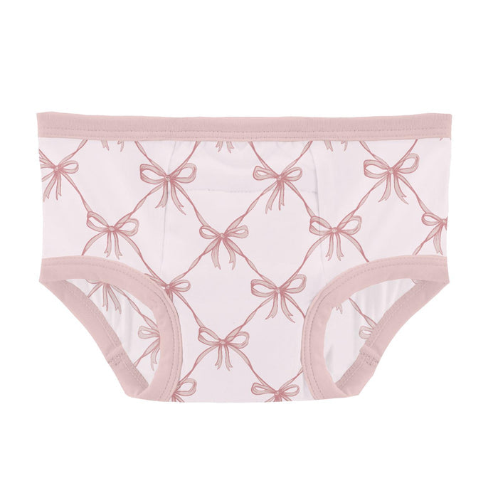 Print Training Pants Shrinking Violet Bow Lattice