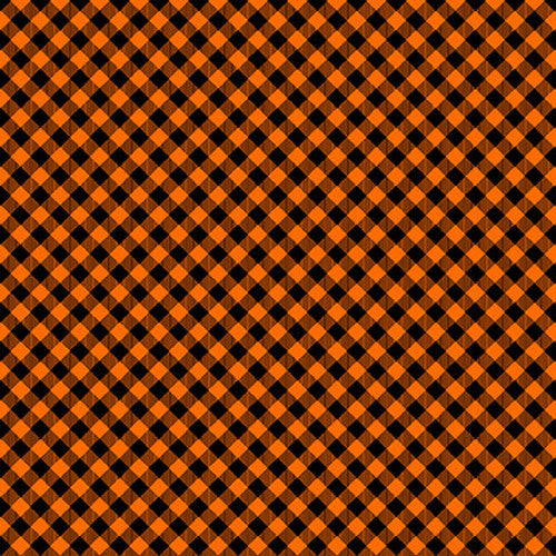 Priscilla's Pretty Plaids 9300-39 Orange and Black Buffalo Check